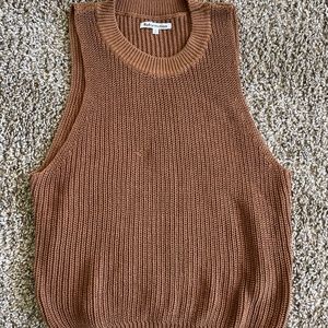 Reformation brown knitted sweater tank